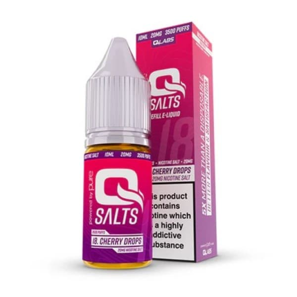 Q Salts Cherry Drops 5mg – Nic Salt E-Liquid