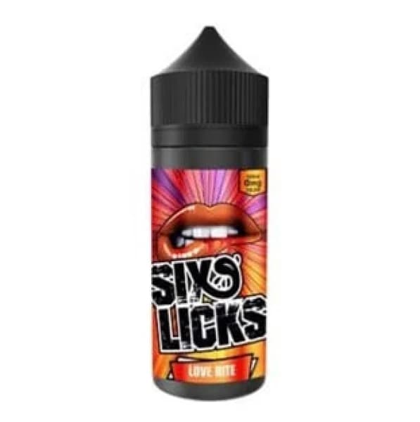 Six Licks Love Bite 100ml – Shortfill E-Liquid