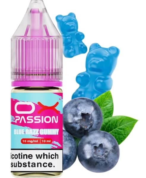 Ox Passion Blue Razz Gummy 10mg – Nic Salt E-Liquid