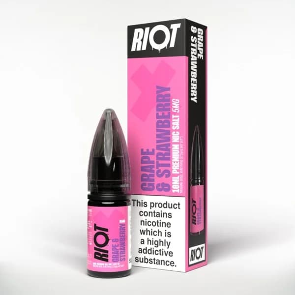 Riot X Grape and Strawberry 5mg - Nic Salt E-Liquid