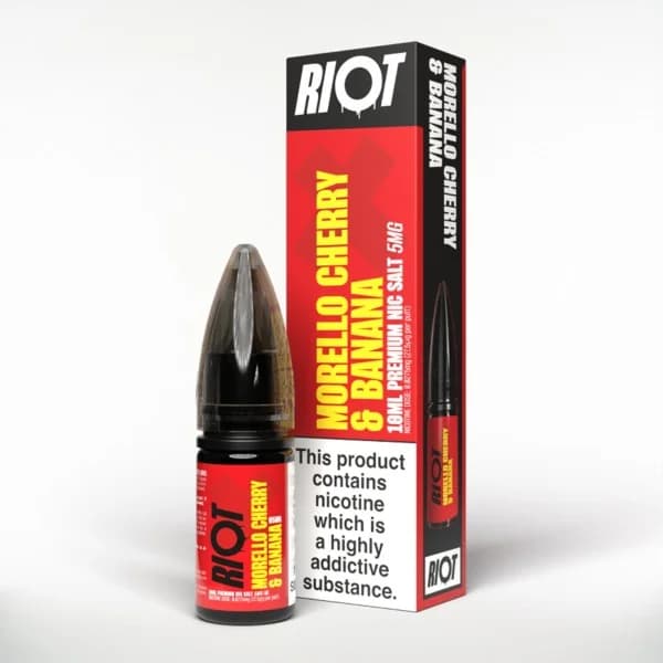 Riot X Morello Cherry and Banana 5mg - Nic Salt E-Liquid